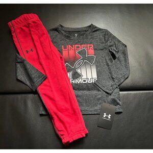 NWT Under Armour Sweats & Long Sleeve Tee Set Boys Size 2T